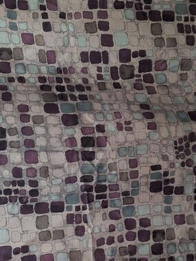 Geometric Design Shower Curtain Purple Brown Teal